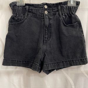 Forever 21 High Waist 100% Cotton, Black Denim Shorts, Size Small